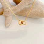 Collier minimaliste cœur verrou d'amour