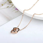 Collier minimaliste cœur verrou d'amour