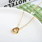Collier minimaliste cœur verrou d'amour