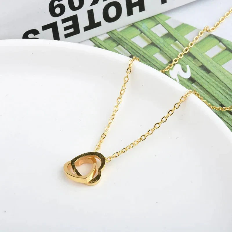 Collier minimaliste cœur verrou d'amour