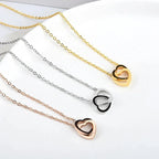 Collier minimaliste cœur verrou d'amour