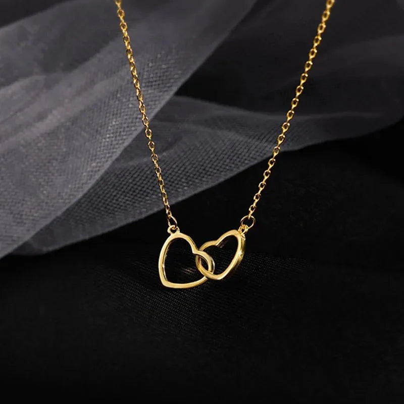 Collier minimaliste cœur verrou d'amour