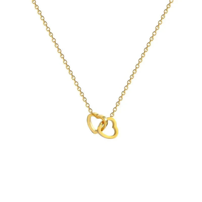 Collier minimaliste cœur verrou d'amour
