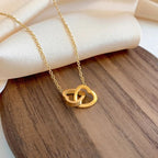 Collier minimaliste cœur verrou d'amour
