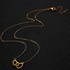 Collier minimaliste cœur verrou d'amour