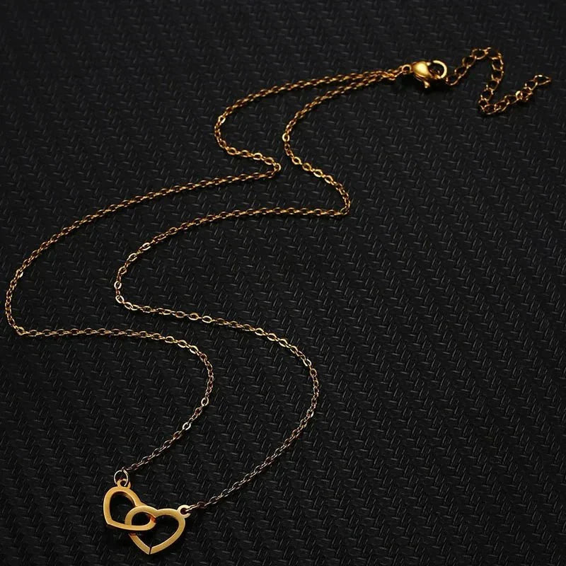 Collier minimaliste cœur verrou d'amour