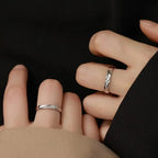 Bagues couples texture vague