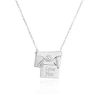 Collier enveloppe « I Love You »