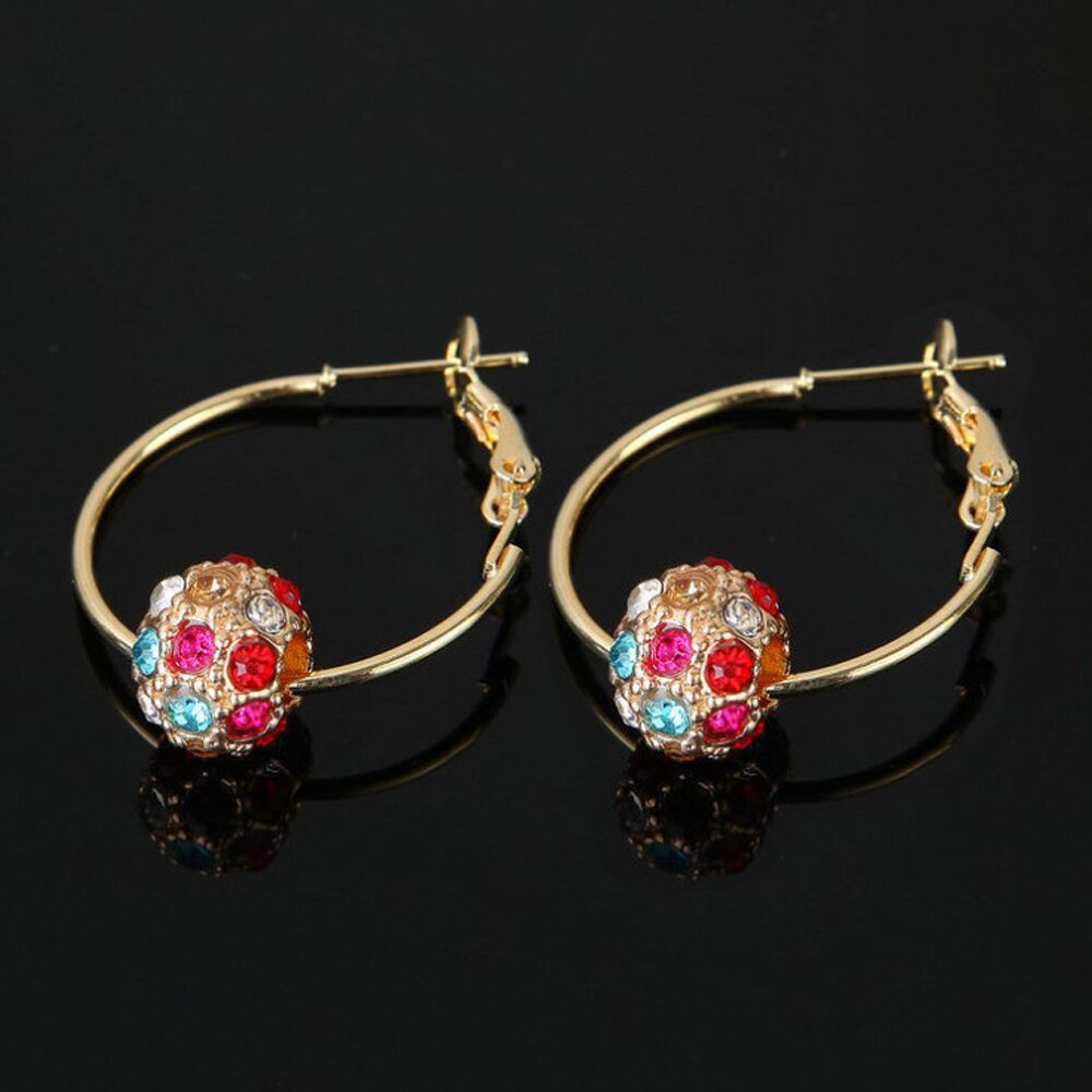 Boucles d'oreilles boules en cristal autrichien