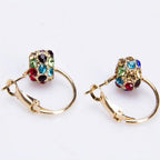 Boucles d'oreilles boules en cristal autrichien