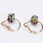 Boucles d'oreilles boules en cristal autrichien