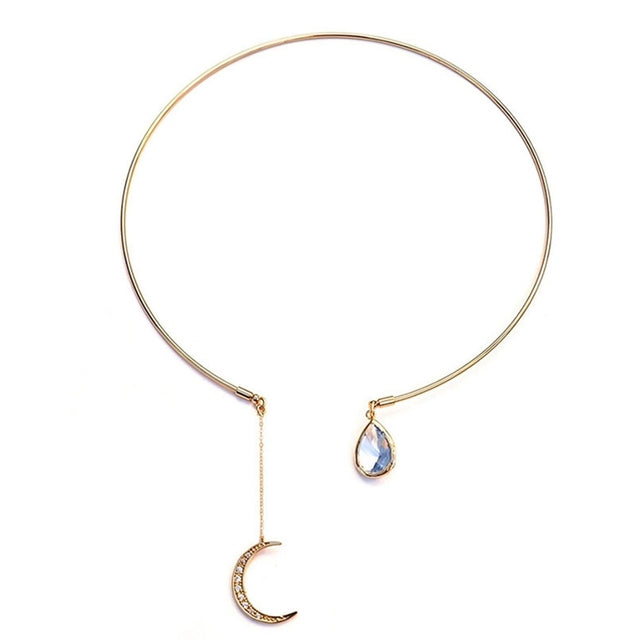 Collier pendentif lune