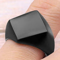 Bague carrée minimaliste mate