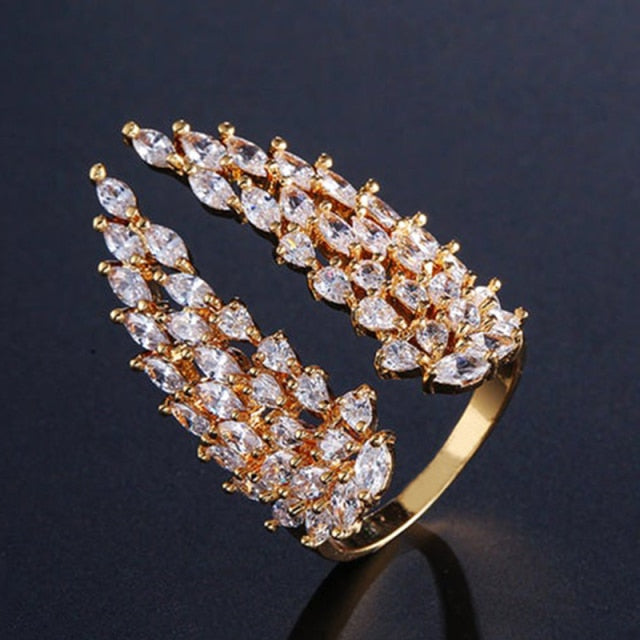 Bague aile d'ange en zircone