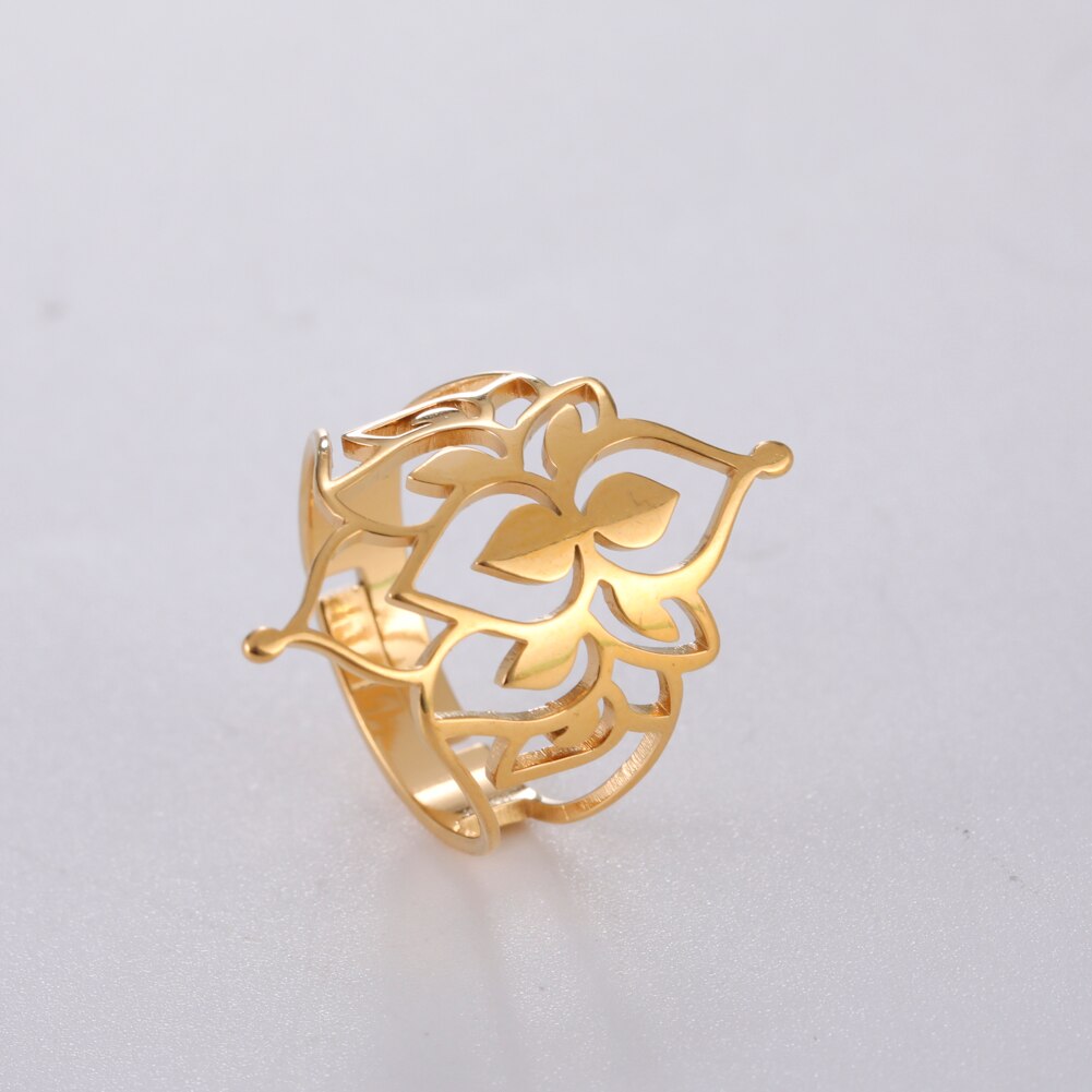 Bagues vintage lotus Bouddha