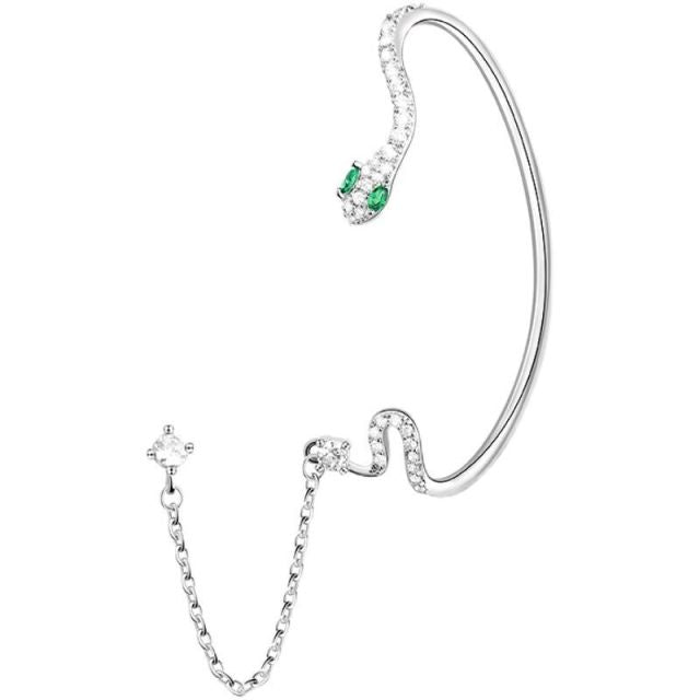 Boucles d'oreilles créoles pendantes serpent