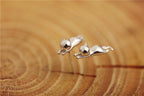 Clous d'oreilles chat en argent sterling
