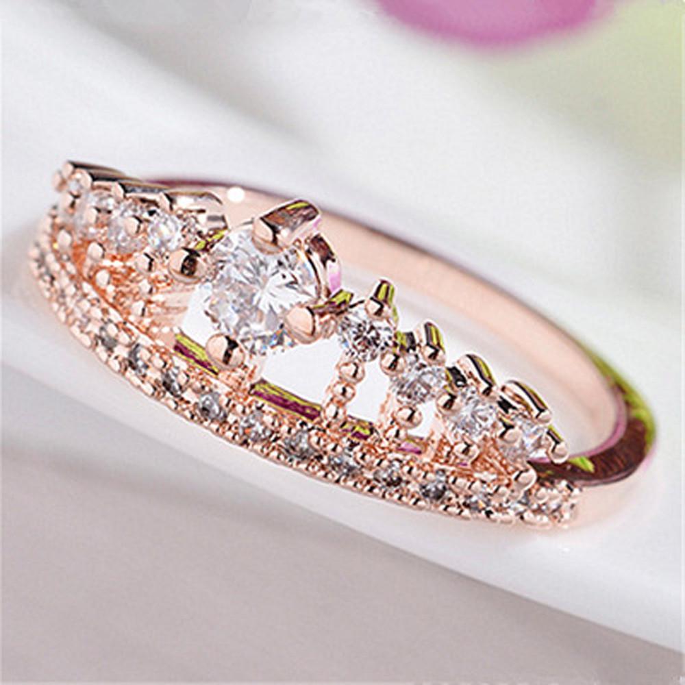 Bague couronne de princesse en cristal