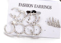 Ensemble de 9 boucles d'oreilles à clip punk avec perles