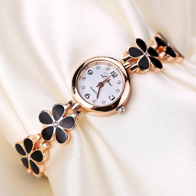 Montre pour femme avec bracelet floral