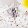 Bague en topaze mystique plaquée argent
