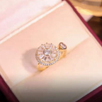 Bague rotative fleur épanouie