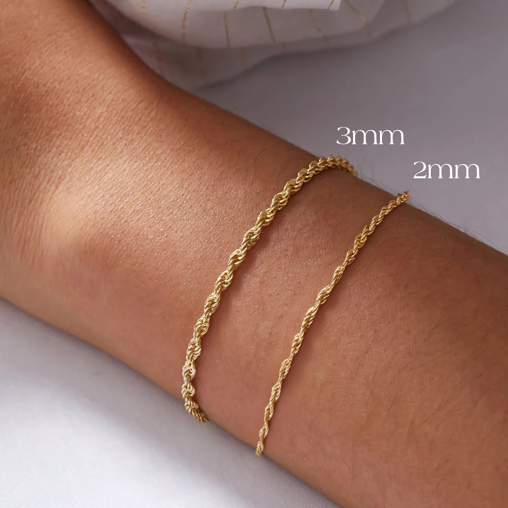 Ensemble de bracelets pour couples en chaîne torsadée romantique