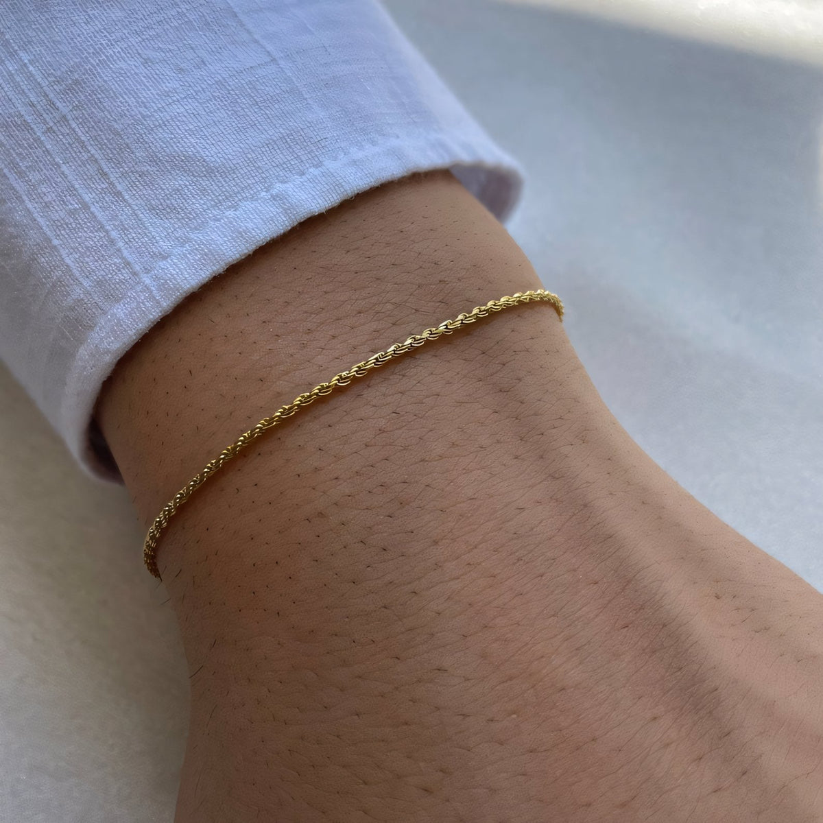 Ensemble de bracelets pour couples en chaîne torsadée romantique