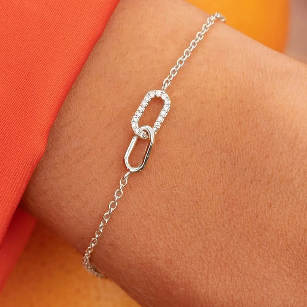 Bracelet contrastant Forever Linked en argent S925