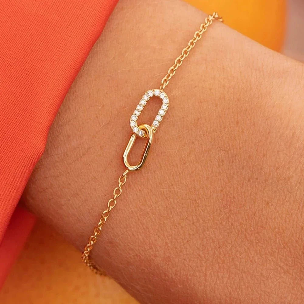 Bracelet contrastant Forever Linked en argent S925