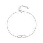 Bracelet contrastant Forever Linked en argent S925