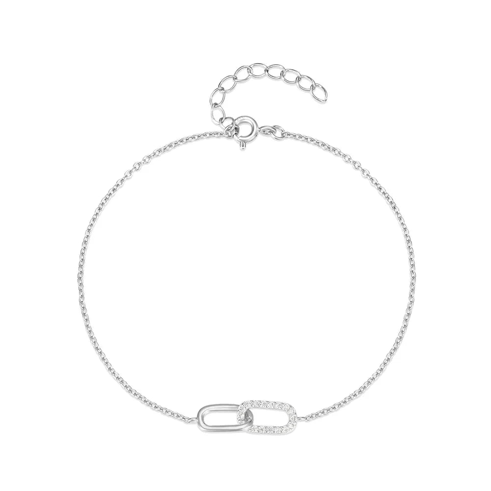 Bracelet contrastant Forever Linked en argent S925