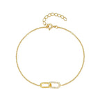 Bracelet contrastant Forever Linked en argent S925