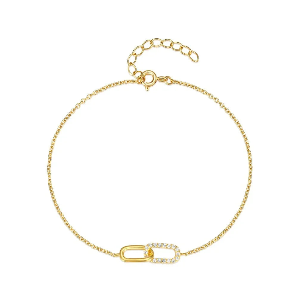 Bracelet contrastant Forever Linked en argent S925