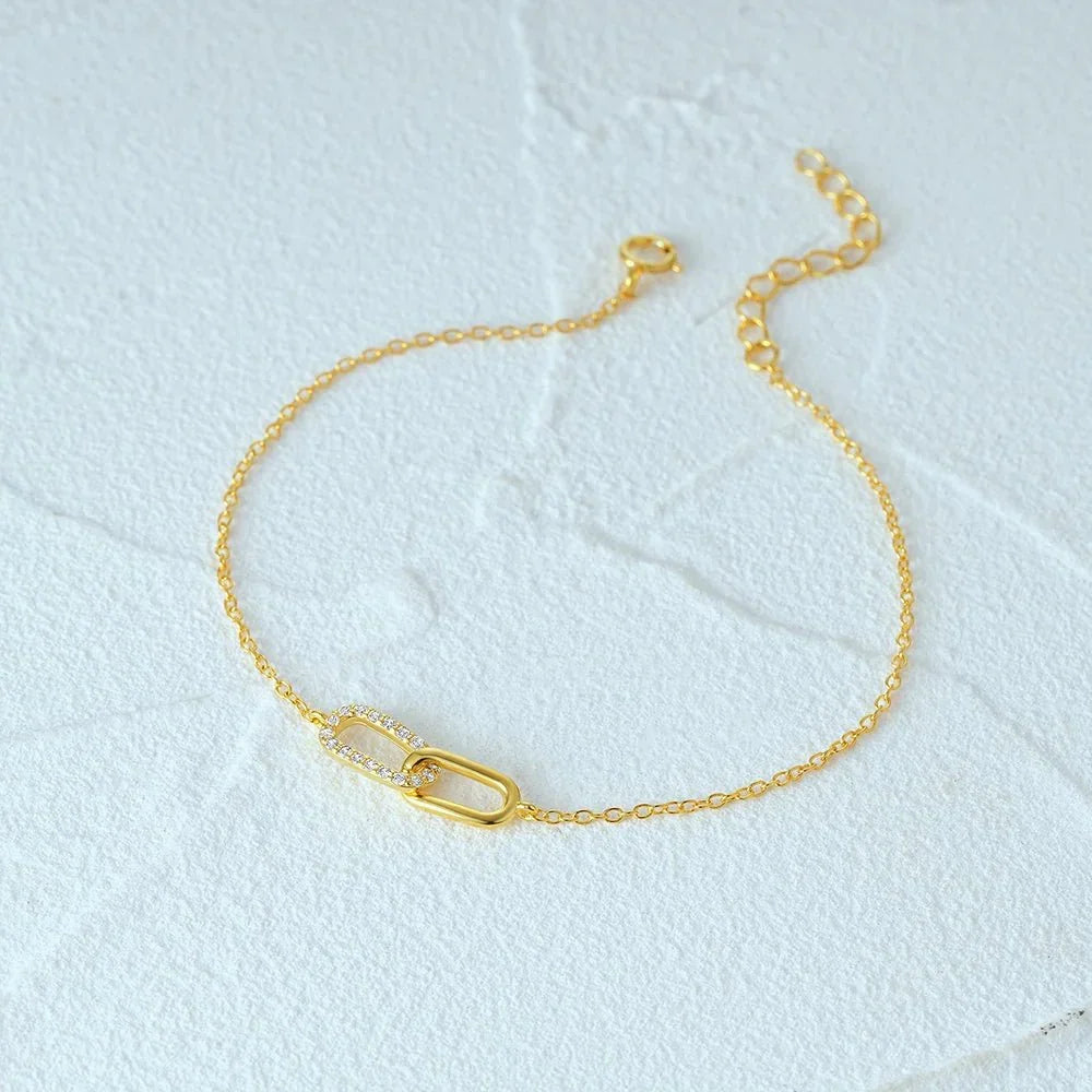 Bracelet contrastant Forever Linked en argent S925