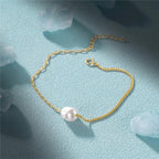 Bracelet chaîne trombone et cubaine en perle S925