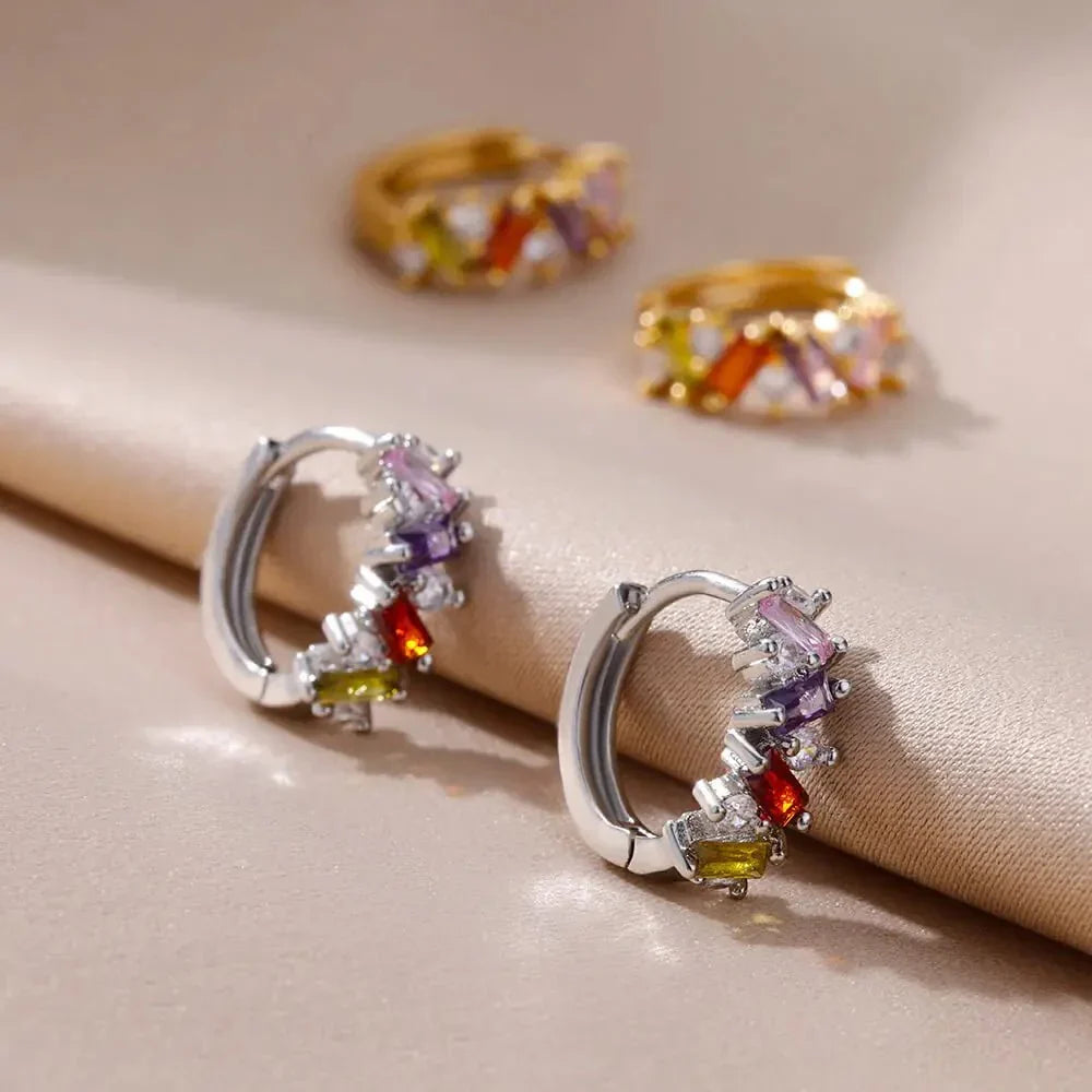 Créoles diamants dispersés