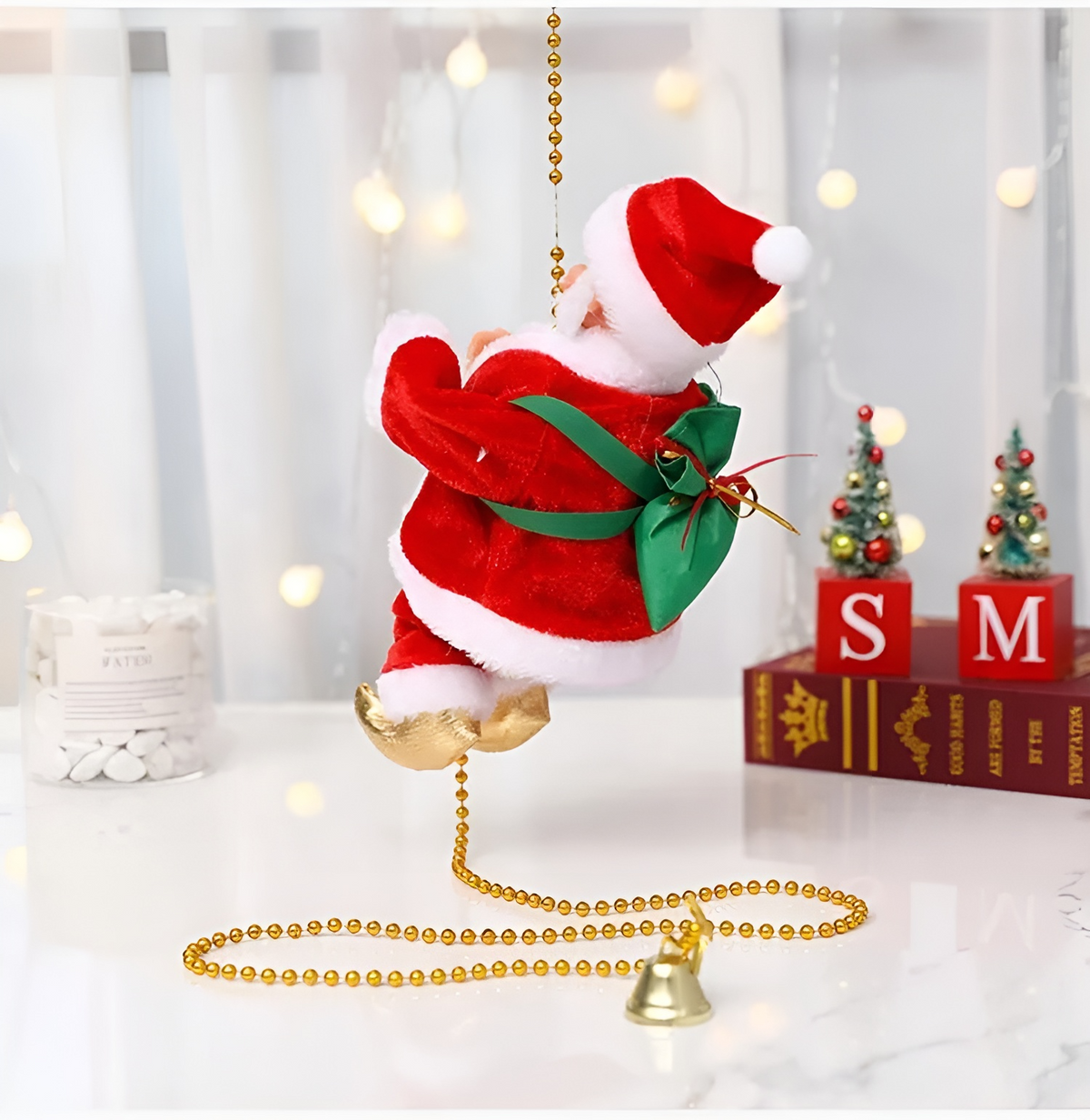 Décoration de Noël Père Noël grimpeur