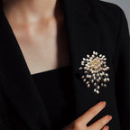 Broche artisanale en perles pour femme