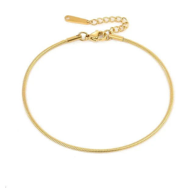 Bracelet de cheville réglable en acier inoxydable