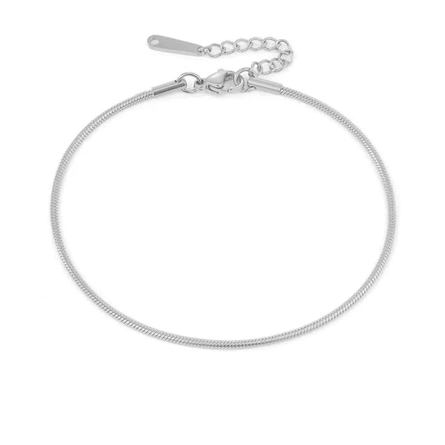 Bracelet de cheville réglable en acier inoxydable
