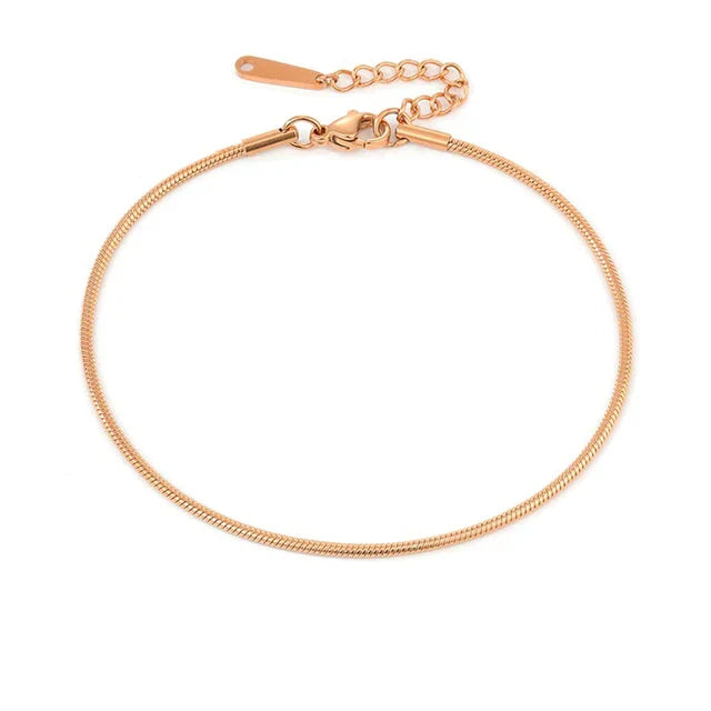 Bracelet de cheville réglable en acier inoxydable