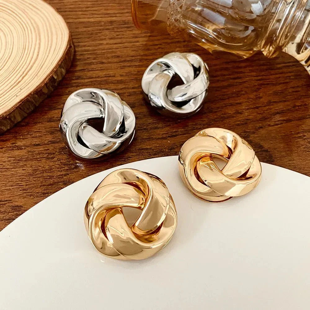 Boucles d'oreilles torsadées en spirale