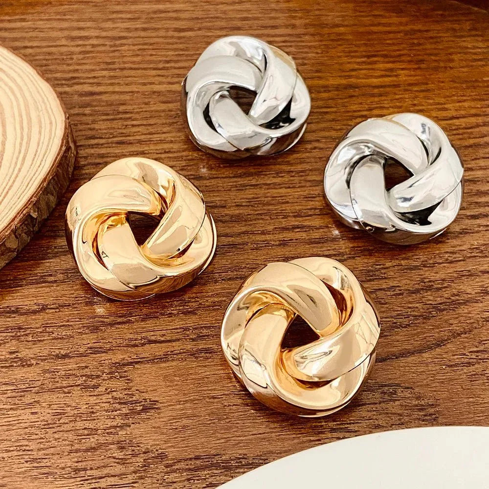 Boucles d'oreilles torsadées en spirale