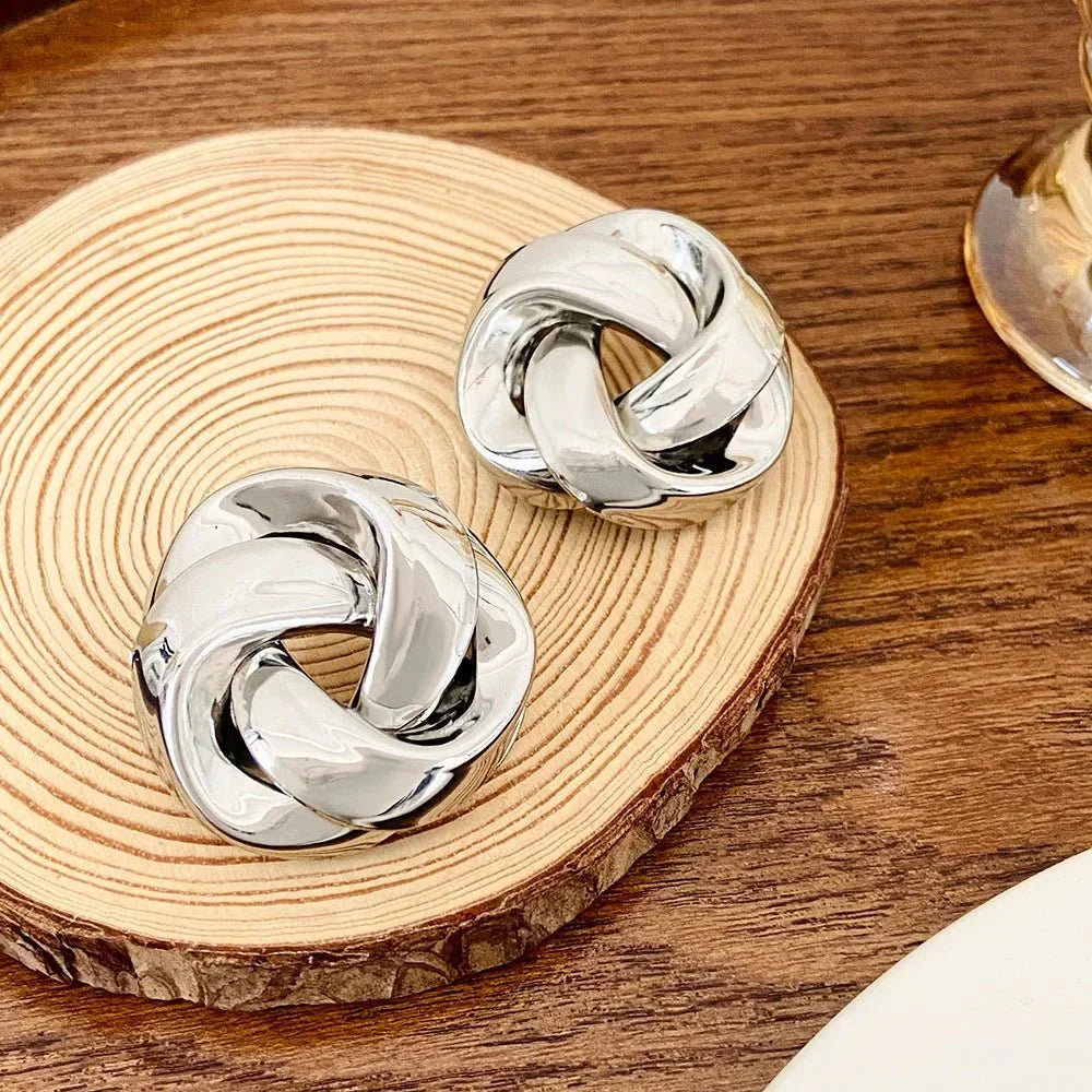 Boucles d'oreilles torsadées en spirale