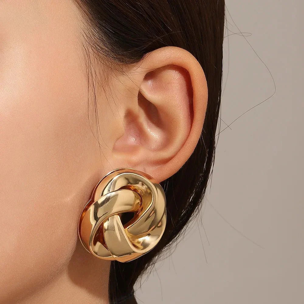 Boucles d'oreilles torsadées en spirale