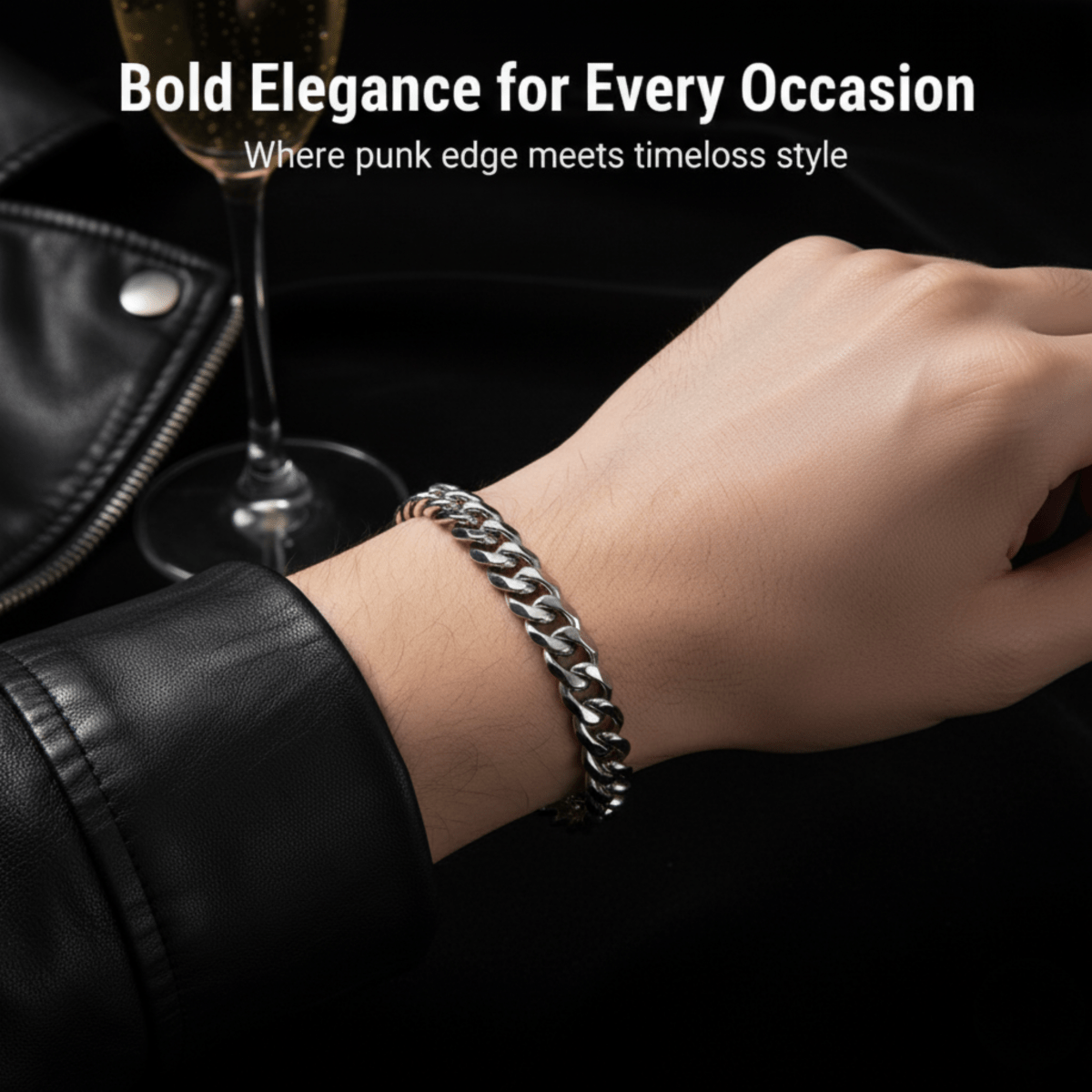 Bracelet en acier inoxydable à maillons