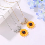 Collier délicat tournesol d'été