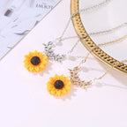 Collier délicat tournesol d'été