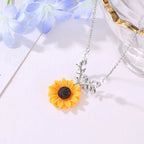 Collier délicat tournesol d'été